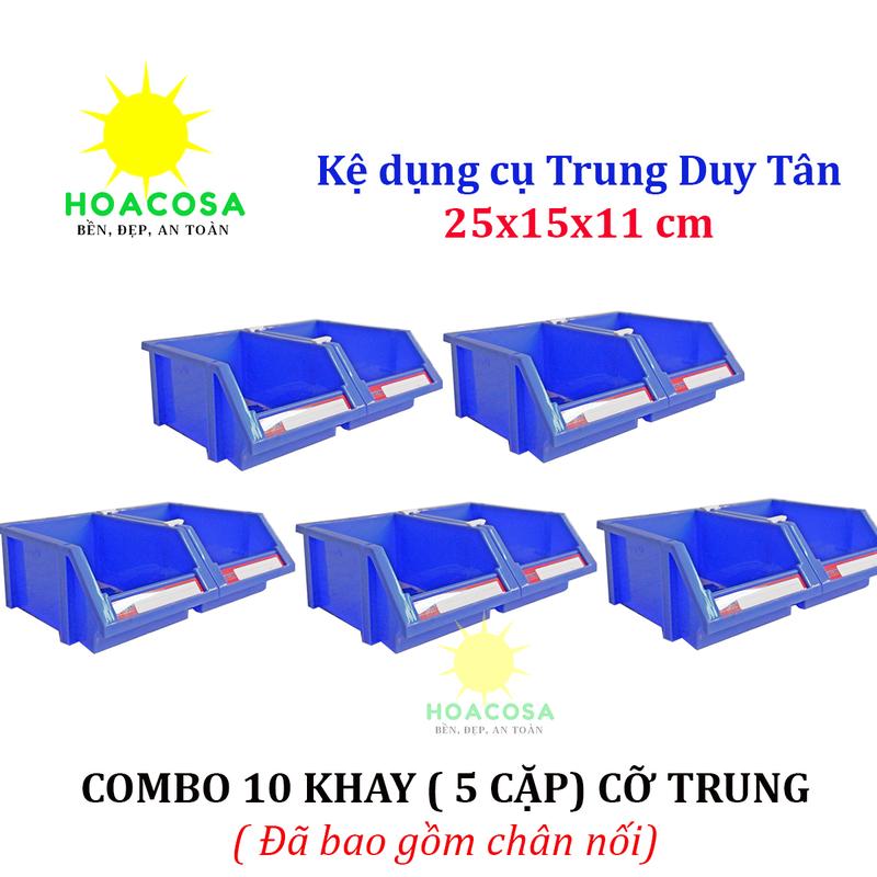 Combo 10 Khay Đựng Linh Kiện, Bu Lông, Ốc Vít TRUNG ( Khay Nhựa A6:15x25x11 cm) Nhựa Duy Tân- Cứng Cáp, Bền Đẹp, Tiện Dụng- Đồ Gia Dụng Hoacosa