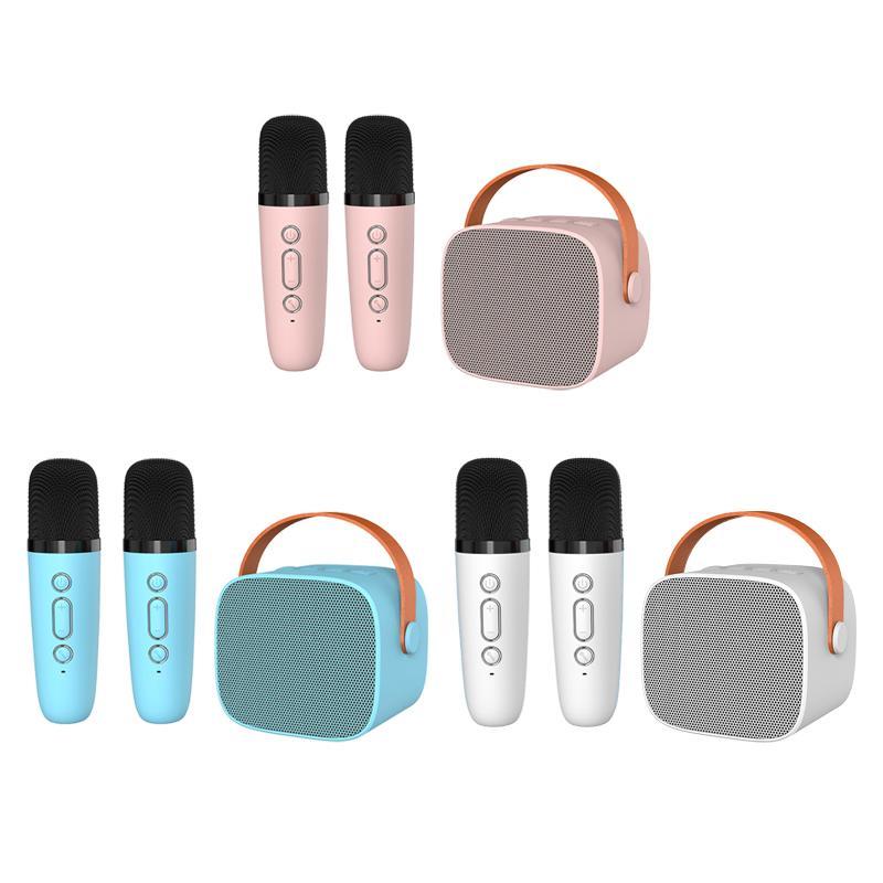 Product Introduction of Portable Wireless Dual-microphone & Speaker, 1 Box Rechargeable Handheld Microphone & Speaker, Karaoke Machine for Home Party, Birthday Gift for Adults Girls 0