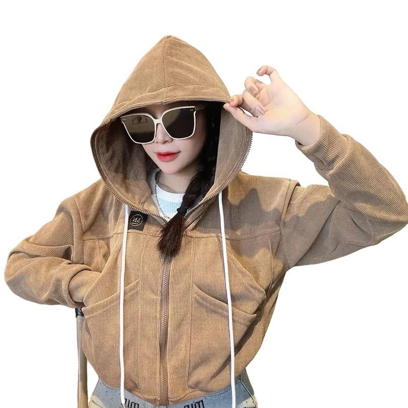 Áo Khoác Nữ Nhung Tăm Len 7 Túi Freesize 40kg-62kg Women Top Jacket Kem