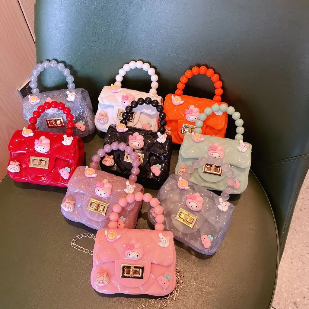 Tas Jelly Karakter manik manik / Slingbag Jelly Motif / Tas Mini Glossy Korea Anak