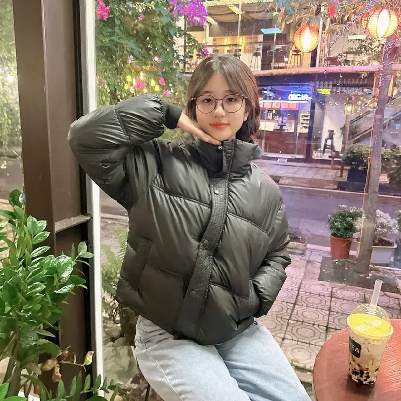 Áo khoác da nữ lập trình mới 2024 dáng ngắn 3 lớp dày dặn Jacket Có Túi Top 5
