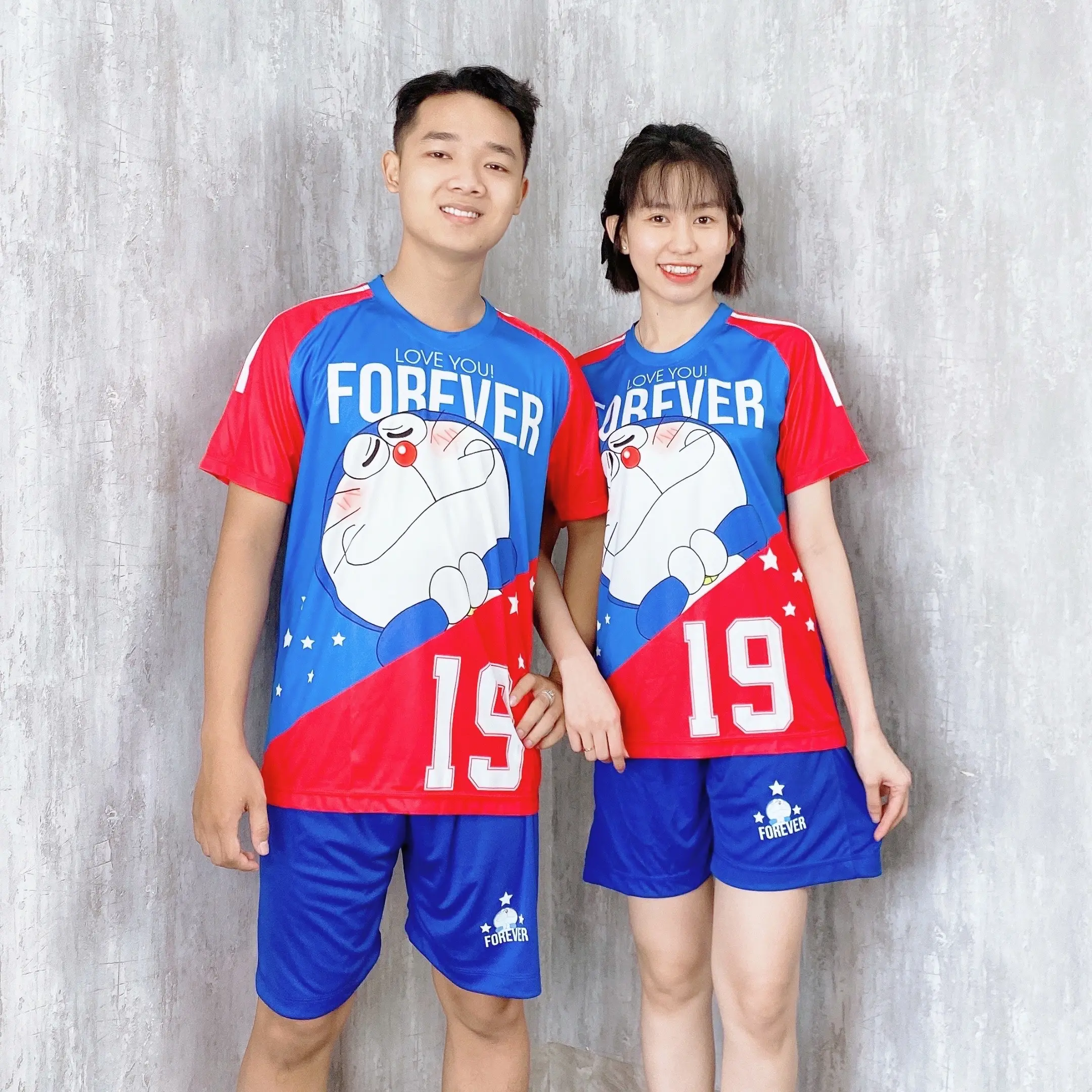 Áo bóng đá Doremon cho gia đình, Top 10 mẫu bóng đá nhi đồng tại Eros Sport, Vải thun lạnh co giãn, thiết kế Cute  Kids dễ thương. Dành cho cả Nam và Nữ.