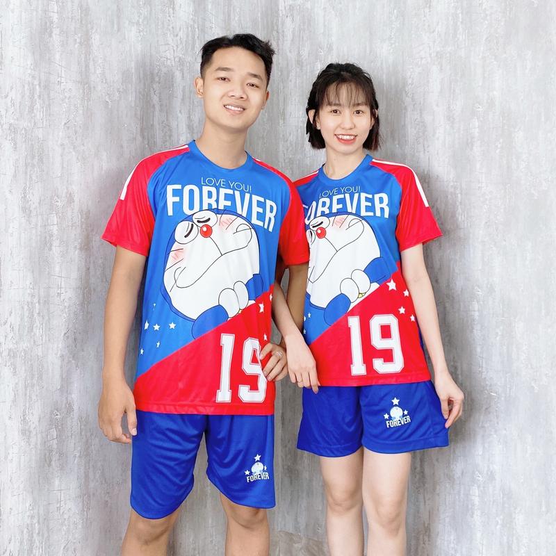 Quần áo đôi DORAEMON, đồ bộ tình nhân mặc nhà, đồ gia đình, áo bé vải mát, co giản, top các mẫu mới ra mắt D
