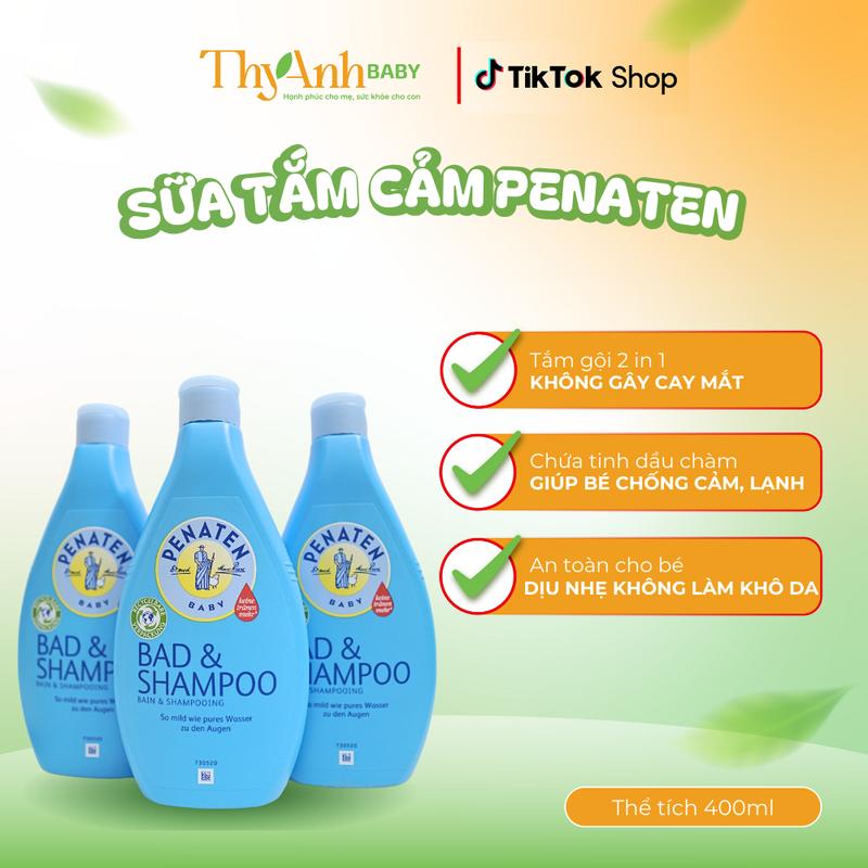 Sữa tắm gội chống cảm cúm Penaten Đức cho bé 2in1