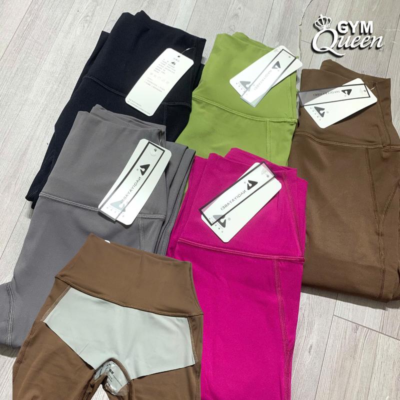 Quần dài 2 lớp NAQI 90239 tập gym yoga vải lulu thun lạnh chống lộ