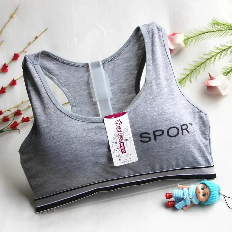 Áo lót có đệm cho bé gái từ 30- 45kg Cotton 4