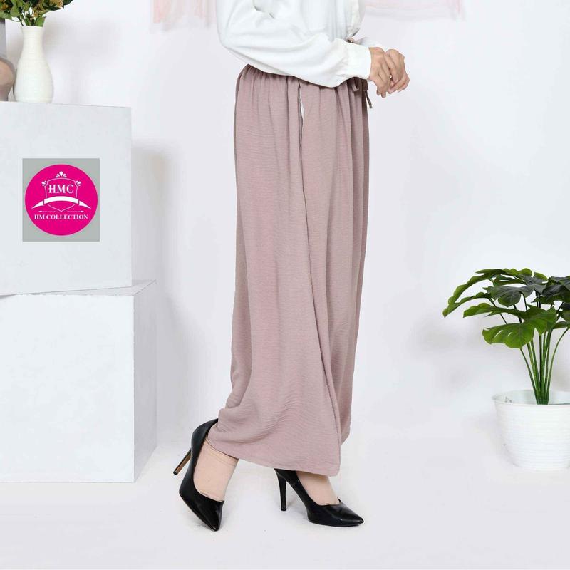 Rok  Panjang CRINKLE Airflow / Dayli Rok JUMBO / Rok Crinkle Murah Serut Tali Terbaru  Muslim Wanita Dewasa Katun 5