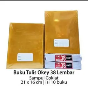 1 PACK / 10 BUKU TULIS OKEY 38 KRAFT ( 10 PCS )