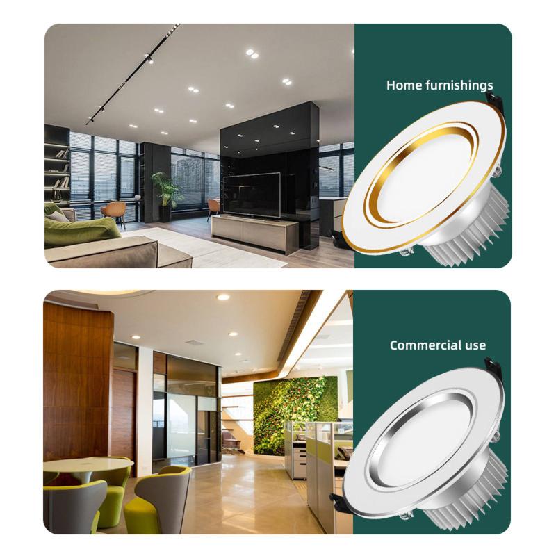Product Introduction of LED Downlight Tricolor Dimming 5W/7W/9W/12W LED Lights Ceiling Light Downlight/Pin Light/ Recessed Light/ Panel Lights led 9