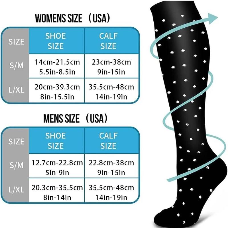 6-pair Set Knee-high Athletic Socks - Striped and Heart Pattern Design, Comfortable and Breathable, Essential for Running and Fitness, Suitable for Daily Wear and Sports, Perfect Gift for Fitness Enthusiasts 1
