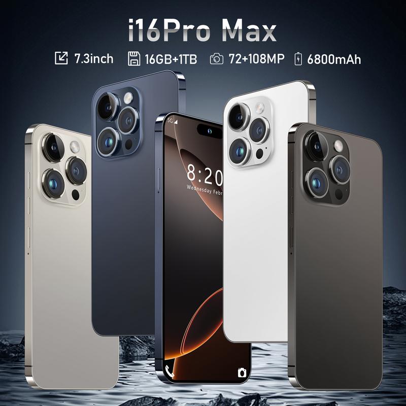 Điện Thoại Di Động, T26 Mobile, Bán Chạy Nhất, i16 Pro Max, Điện Thoại Di Động Xuyên Biên Giới, Bộ Nhớ 16 + 1TB, Hệ Điều Hành Đảo Động, Android 8.1, Điện Thoại Thông Minh Quốc Tế Thương 5