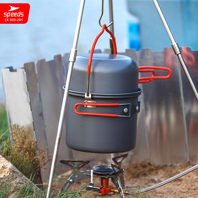 SPEEDS Alat Masak SET Mini Camping Cooking Paket Hiking Pancing Cookware Portable Tas Outdoor Aman  003-201 5
