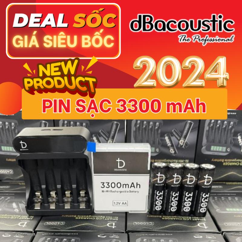 Hộp 4 Pin Sạc AA Dbacoustic - C4000L - Dung Lượng 3300 mAh - Sử Dụng Cho Micro Chuyên Nghiệp