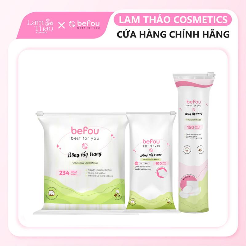 Bông Tẩy Trang Befou Cotton - Chất liệu cotton mềm mại 0