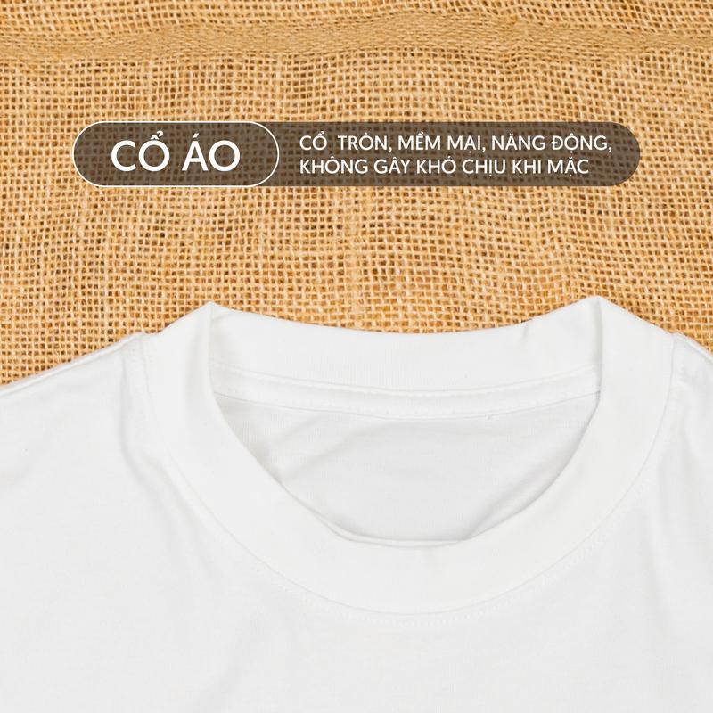 Áo thun VATO Rabbit - Áo phông nam,  nữ, áo thun cotton co giãn 2 chiều dáng suông, form rộng dễ mix match nhiều phong cách 5