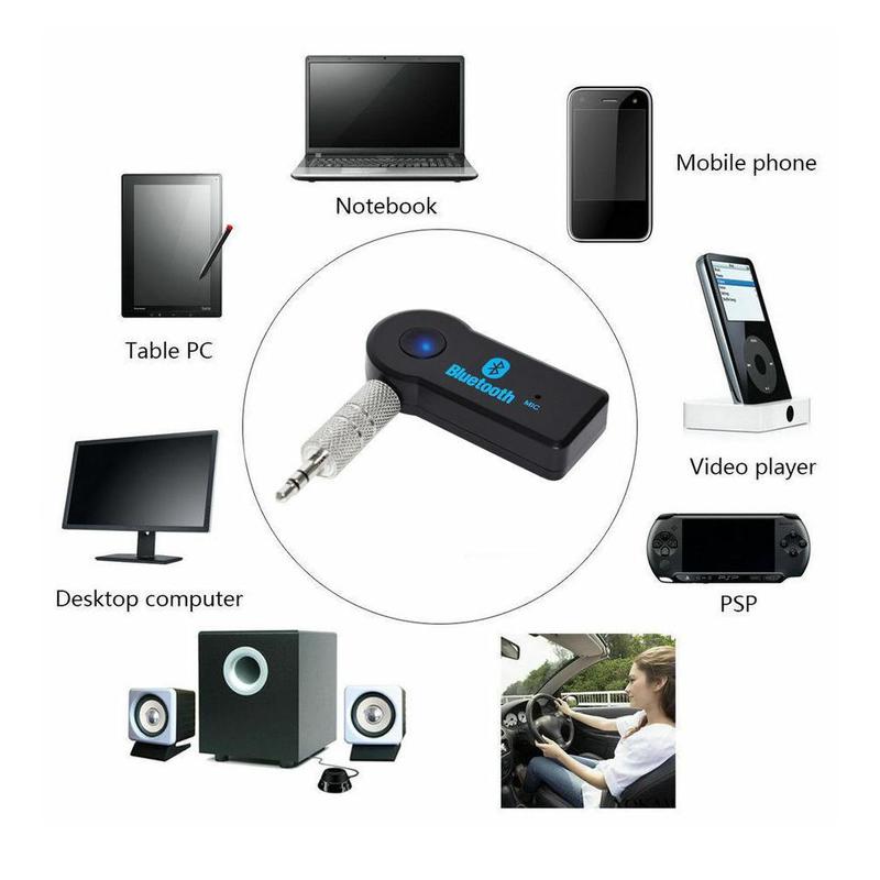 Bộ chuyển đổi bộ thu phát không dây Bluetooth 5.0 2 trong 1, 3,5 mm, âm nhạc trên ô tô, âm thanh, AUX, Bluetooth , bộ chuyển đổi Bluetooth cho PC 7