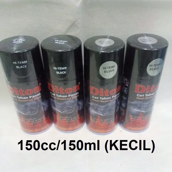 DITON HI-TEMP Cat Semprot Knalpot Tahan Panas sd 600C Varian Hi Temp Black dan HiTemp Silver (150cc)