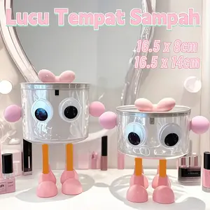 Lucu Minimalis Multifungsi Tempat Sampah / Tempat Sampah Desktop Aesthetic /Tempat Sampah Kotak Penyimpanan Meja /Tempat Sampah Aesthetic / Tempat Sampah Serbaguna Multifungsi