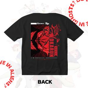 Bot and Life x DAN DA DAN T-shirt Okarun สีดำ