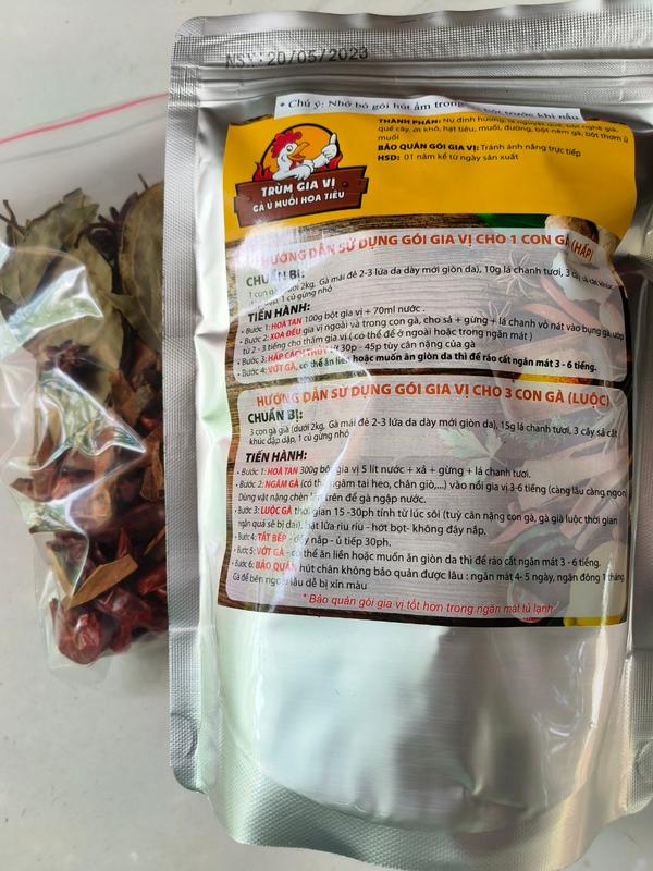 [Không Kèm Sốt]  1 Ký Gia Vị Làm Gà Ủ Muối Hoa Tiêu (làm 15 đến 20 con gà)