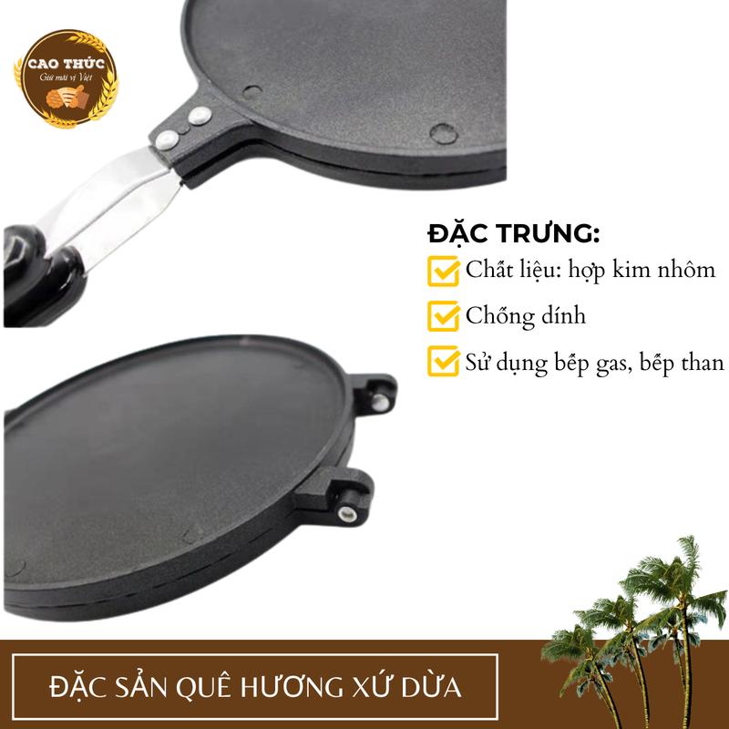 Khuôn bánh kẹp cuốn, bánh ống quế Nướng trên bếp gas bếp than