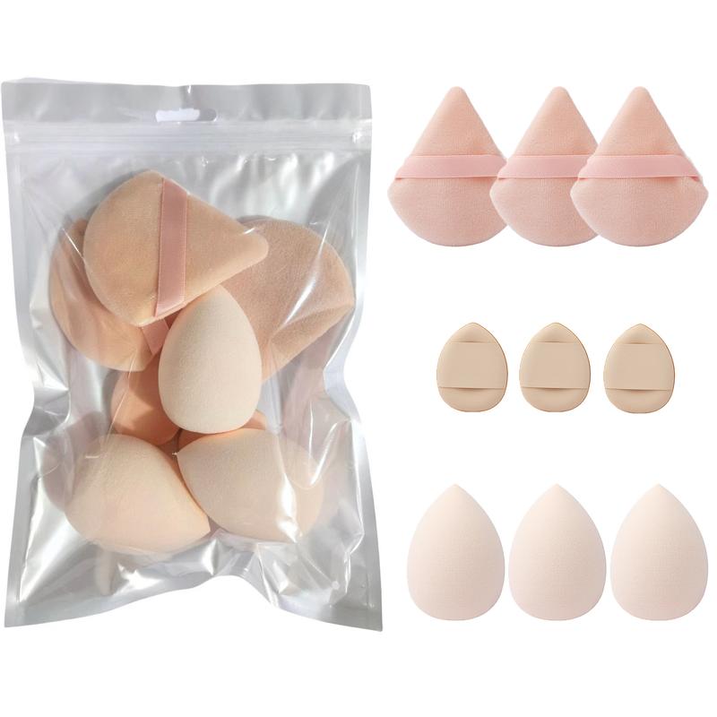 14PCs velvet powder puff & makeup sponge set-skin-friendly, dual-use wet/dry blenders for flawless foundation application 8