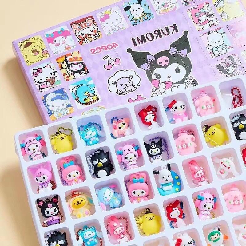 Set 40 món đồ chơi bí mật Kuromi dễ thương cho bé với hộp quà bí ẩn hình Kurumi…