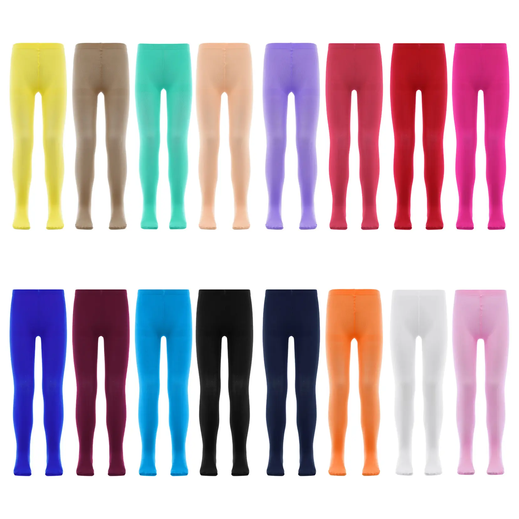 TSSOE Ballet Tights for Girls Dance Uniform Footed Pantyhose Student Training Tights Stretchy Stockings 2-10 Years