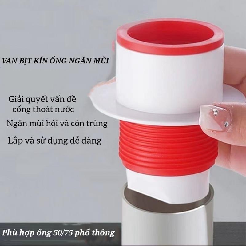 Van Một Chiều Chặn Mùi Hôi, Côn Trùng Lắp Cho Ống Thoát Nước Chậu Rửa, Máy Giặt - Hàng loại 1