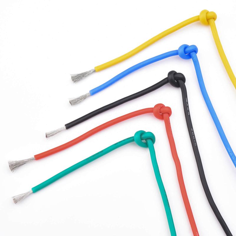 18 AWG Stranded Electrical Wire, 1 Set 18 Gauge Tinned Copper Wires, Flexible Silicone Electric Hookup Wire Kit, DIY/Automotive/Home/Power Wiring Kit 4