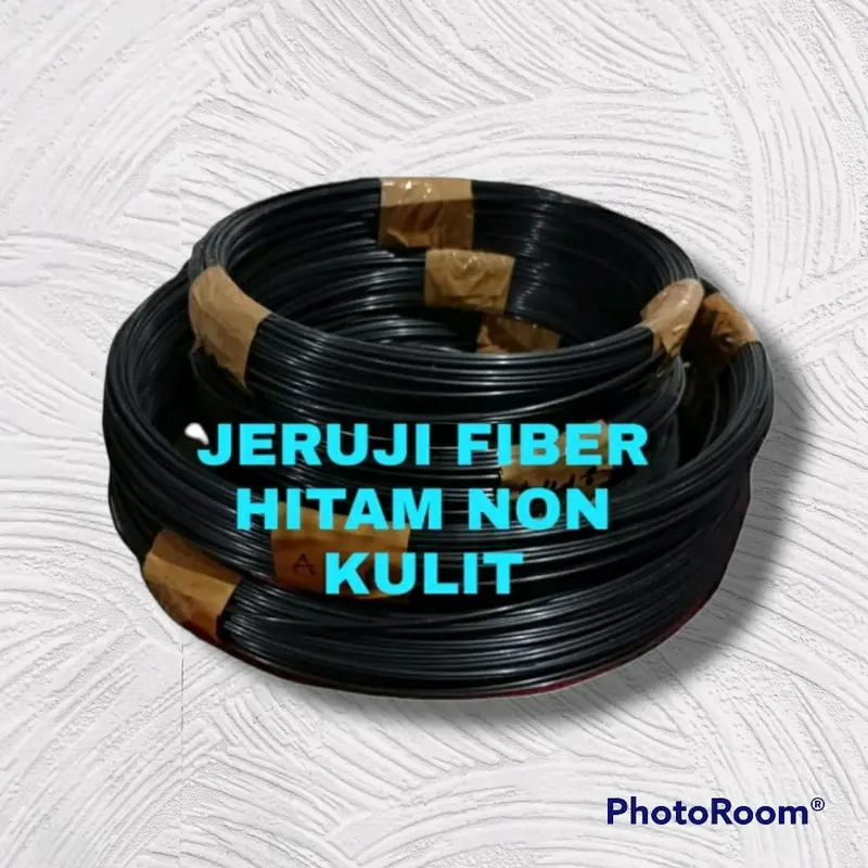 Jeruji fiber hitam 50 meter ukuran 1mm 1.3mm 1,5mm 1,8mm 1