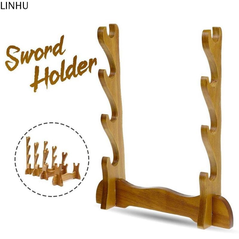 Giá Đỡ Gỗ Katana Nhật Bản, 1 / 2 / 3 / 4 Tầng, Stent Samurai, Dao Kiếm, Trang Trí, Giá Trưng Bày Kitchen