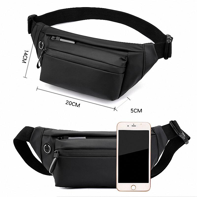 Product Introduction of Techdoo Tas Pria Selempang Casual Anti Air Pinggang Pria Slingbag Waistbag Slempang Pria Murah TS214 14