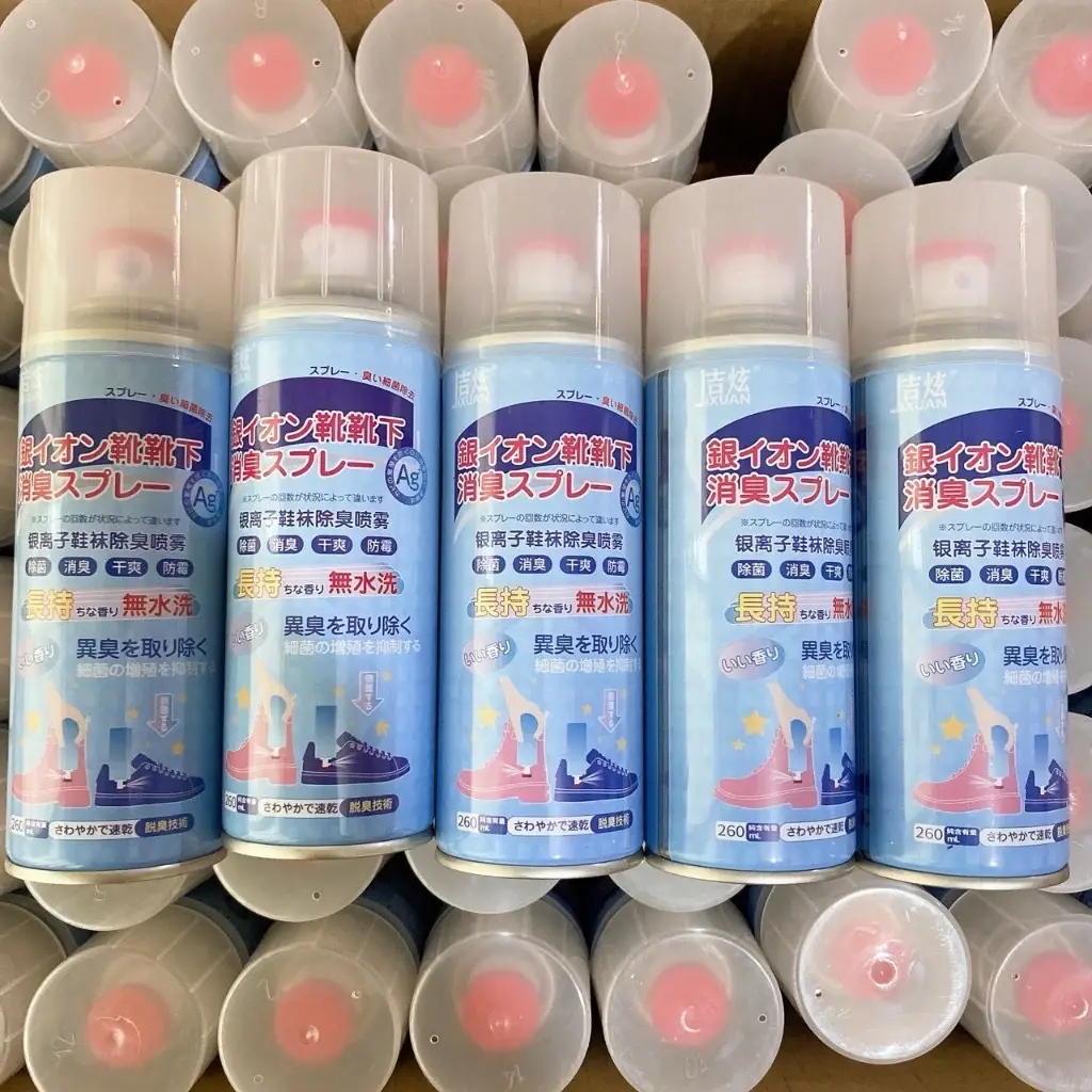 Combo 5 Chai Xịt Khử Mùi Giày Nano Bạc Diệt Khuẩn Ngăn Ngừa Hôi Chân Lưu Hương 24H