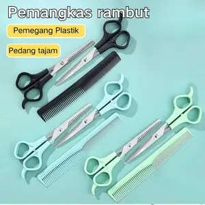 Set Gunting Rambut Dasar | Baja Tahan Karat Profesional | Memangkas & Menipiskan dalam Satu | Portabel untuk Penggunaan Saat Bepergian | Tajam & Bebas Sobek