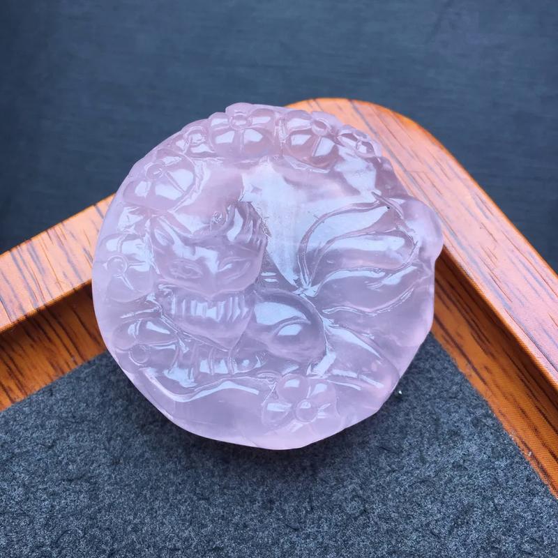 Product Introduction of Natural Rose QuartzNine-tailed fox DIY accessories handmade DIY accessories charm bracelets DIY accessories neckline accessories J DIY accessories handmade DIY accessories charm bracelets DIY accessories 11
