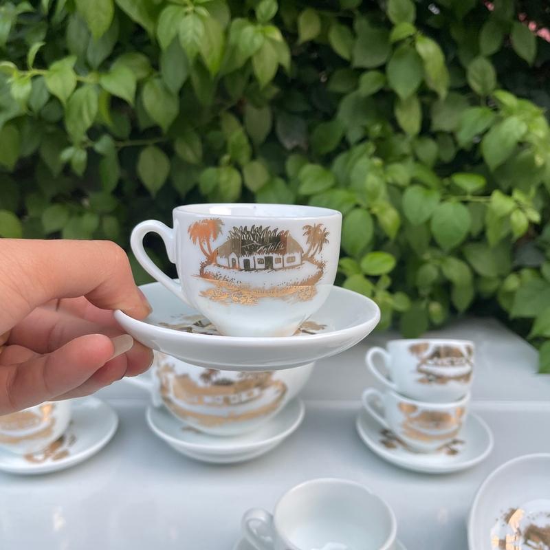 Bộ Ấm Pha Trà Chóp Lửa nét vẽ hoàng kim ( ấm chóp lưa) 4
