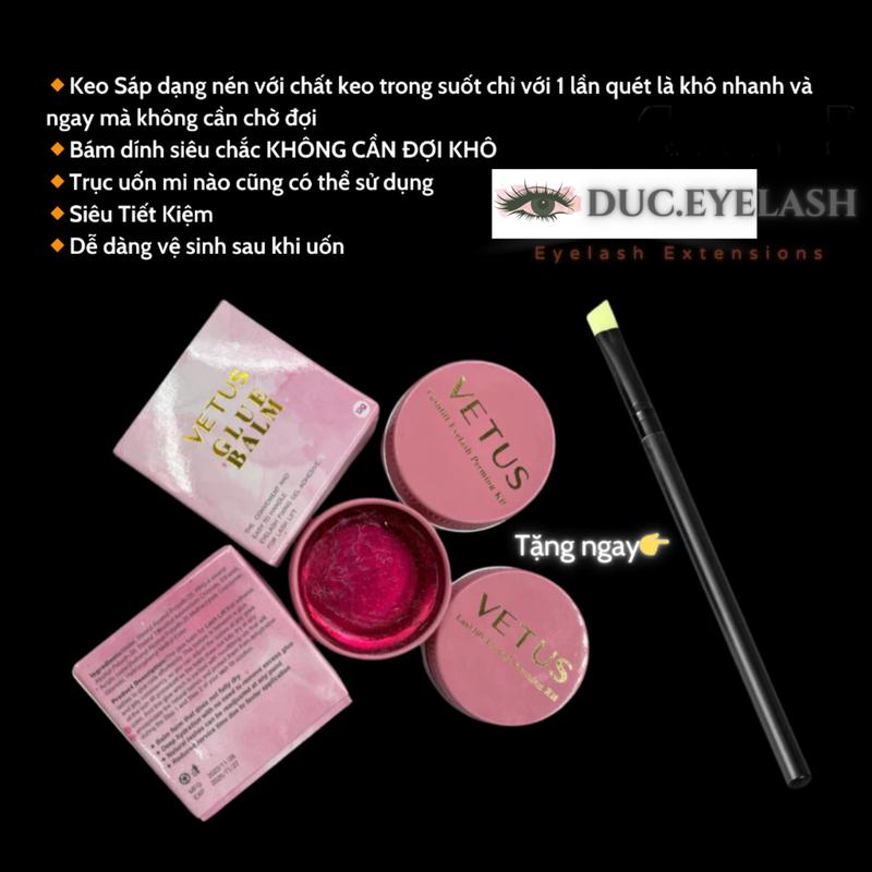 (Tặng kèm cọ) Sáp bắt trục uốn mi VETUS 12g / Siêu Nhanh / tự uốn tại nhà_dụng cụ nối / Đức Eyelash Mỹ Phẩm Trang Điểm Cosmetic Nữ Women Silicon