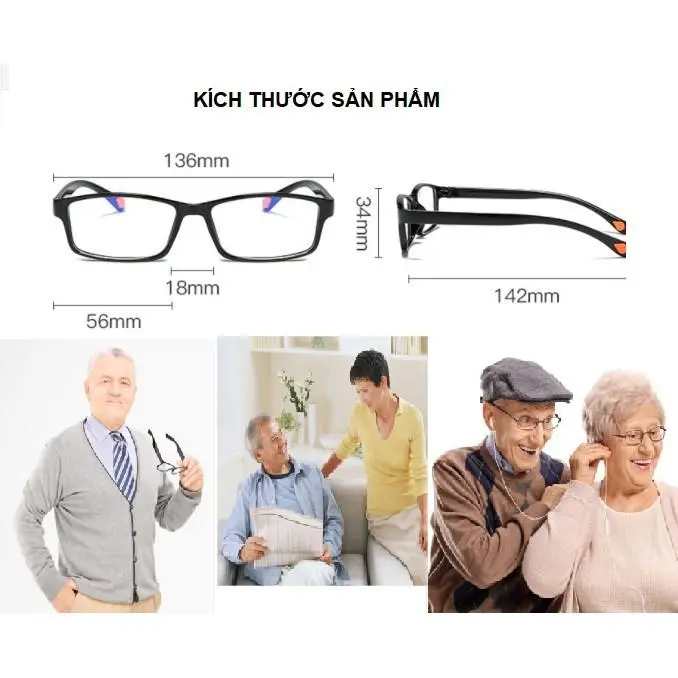 Kính lão thị gọng nhựa dẻo kiểu dáng đẹp dành cho nam và nữ giá rẻ Mắt Kính Phụ nữ Nam giới 4