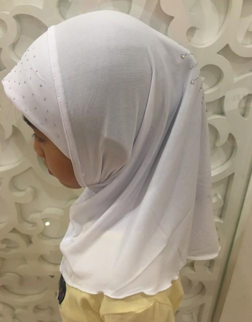 Product Introduction of 2-7 Years Old Girl Crystal Hemp Sun Diamond Tam-O'-Shanter| Detachable Gauze Cap + Three-Piece Design| Kindergarten Daily Wear and Match| Eid Trendy Child Essential selendang  bahu sulam  shawl sahara  shawl selendang 16