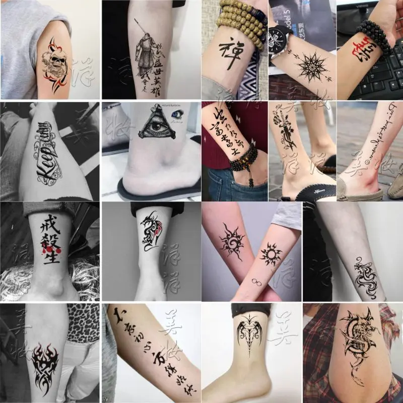 Tato Temporer set O motif kecil Naga kalajengking