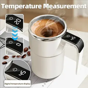 Gelas Cangkir Aduk Otomatis Automatic Mug Coffe Cup Electric Stirring Stainless Steel Mixer Rotating Magnetic Self Stirring Mugs