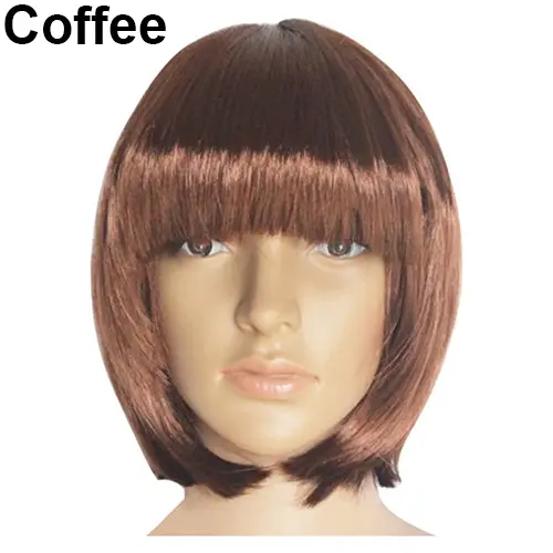 Tóc Giả Thời Trang Cho Nữ, Tóc Ngắn Thẳng, Đầy Đủ, Cosplay, Tiệc Tùng, Bob, Buổi Tối 7