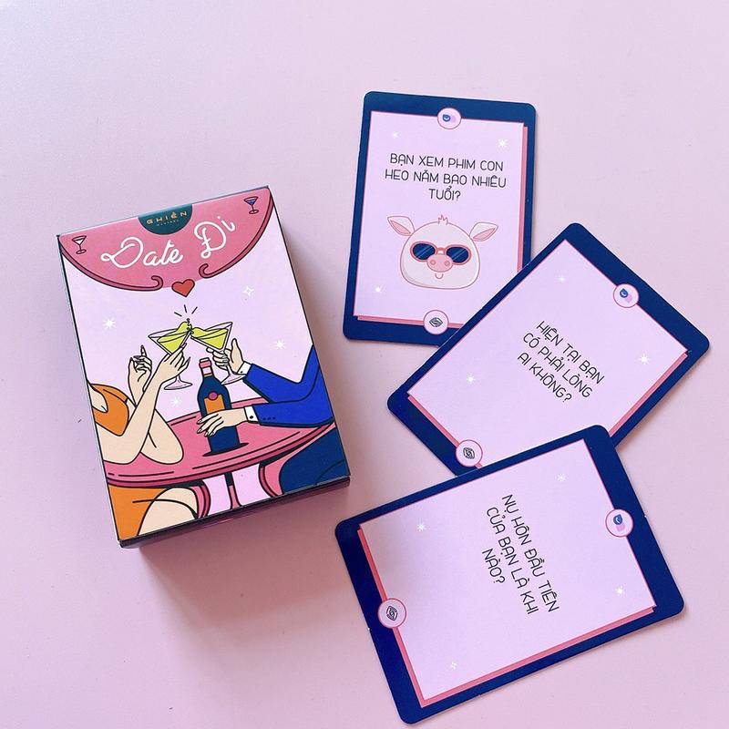 Bộ bài hẹn hò "Date Đi" - Drinking Game chinh phục trái tim crush vui vẻ thú vị cho các cặp đôi | Ghiền Mystery Thẻ Bài Cards