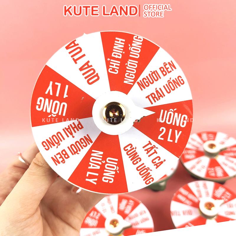 Vòng quay ăn nhậu mini 10 cm 8 ô bỏ túi vui nhộn Drinking Game Roulette uống rượu bia giải trí xả stress 