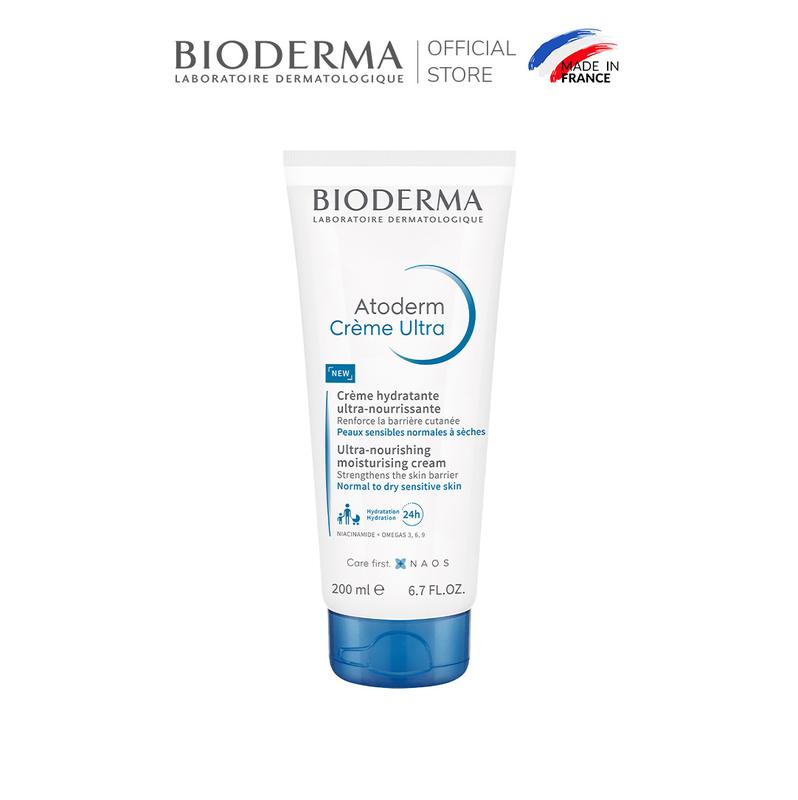  Kem dưỡng ẩm dành cho da nhạy cảm da khô và rất khô Bioderma Atoderm Crème Ultra 200ml 