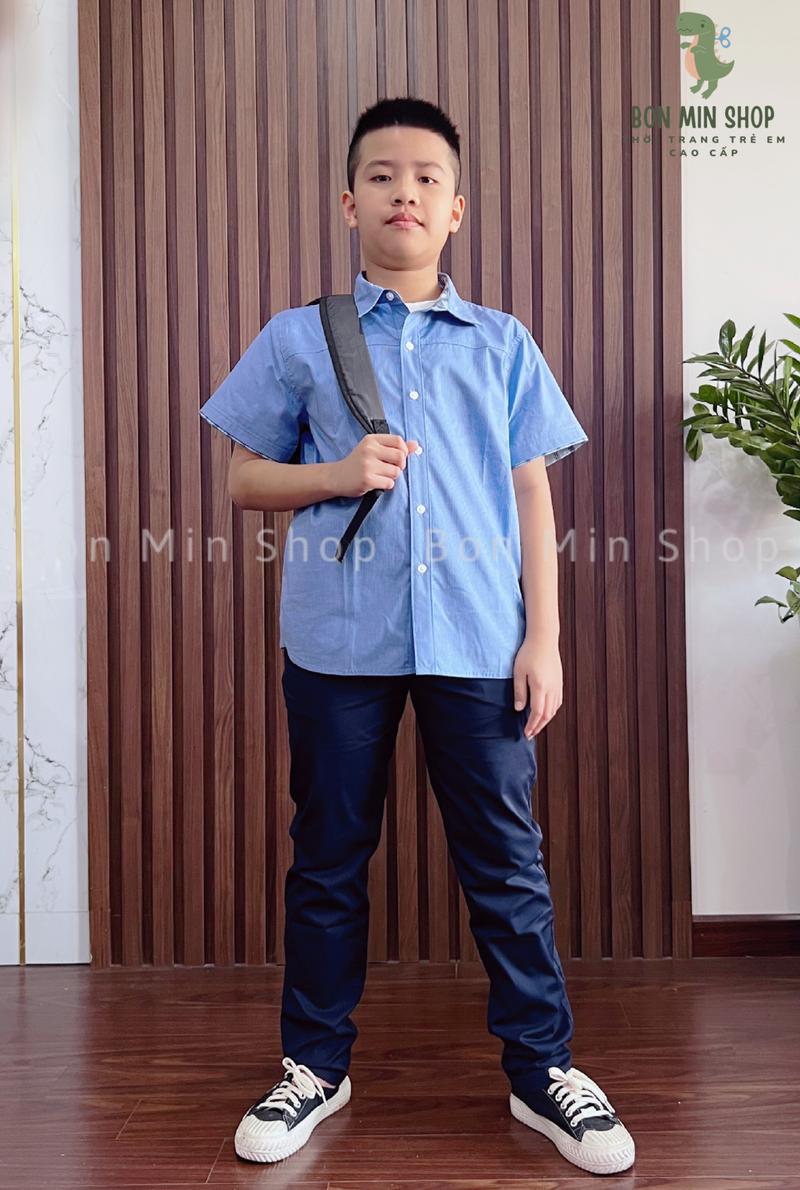 Product Introduction of Áo Sơmi Ngắn Tay Bé Trai ARDILLA Chất Liệu Cotton Mềm Mại Kiểu Dáng Basic Từ 12 tuổi đến 17 tuổi KC1807SM 2