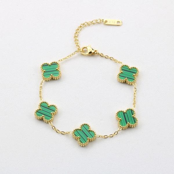 Bộ Vòng Tay Và Vòng Cổ Cỏ Bốn Lá, Phụ Kiện Cao Cấp, Giá Cả Phải Chăng, Trang Trí Thép Titan 18K, Dây Chuyền Áo Len, Món Quà Tốt Nhất Cho Bé Gái Và Bạn Gái 9