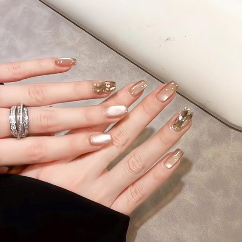 Mã M088 Nail box Mắt Mèo Hin Nail đính đá Form Thang