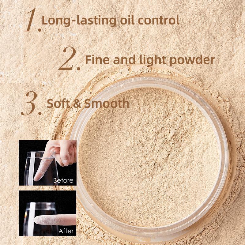 Oil Control Delicate Setting Powder, Summer Makeup, Waterproof Long-wearing Oil Control Face Makeup Powder-Foundation, Setting Powder, Long-lasting Matte Makeup Effect Cosmetic, Makeup Products, Valentine's Day Gift, Gift for Women 4